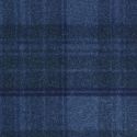 Tissu lainage mérinos tartan haute couture - bleu x 10 cm