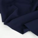 Tissu laine tailleur stretch haute couture - bleu marine x 10 cm