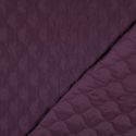 Tissu matelassé doudoune uni - aubergine x 10 cm