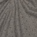 Tissu lainage polyester pied de poule strass - gris x 10 cm