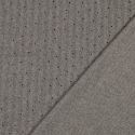 Tissu lainage polyester pied de poule strass - gris x 10 cm