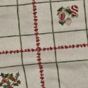 Tissu canvas effet lin décoration de Noël - beige x 10 cm