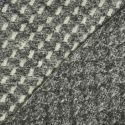 Tissu lainage à motifs haute couture - gris chiné x 10 cm