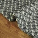Tissu lainage à motifs haute couture - gris chiné x 10 cm