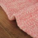 Tissu laine bouclée mohair haute couture - rose corail x 10 cm