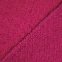 Tissu laine bouclée fluo haute couture - rose fuchsia x 10 cm