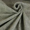 Tissu lainage chiné tweed haute couture - gris clair x 10 cm
