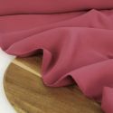 Tissu tencel haute couture - rouge framboise x 10 cm