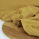 Tissu lainage fin chiné haute couture - jaune x 10 cm
