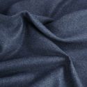 Tissu lainage fin chiné haute couture - bleu denimx 10 cm