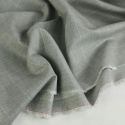 Tissu laine tailleur carreaux haute couture - gris clair x 10 cm
