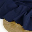 Tissu laine tailleur stretch haute couture - bleu indigo x 10 cm