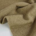Tissu lainage soie chevrons haute couture - marron clairx 10 cm