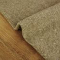 Tissu lainage soie chevrons haute couture - marron clairx 10 cm