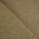 Tissu lainage soie chevrons haute couture - marron clairx 10 cm