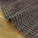 Tissu lainage tweed carreaux haute couture - marron x 10 cm
