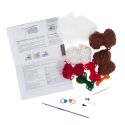Kit crochet amigurumi - Rouge-gorge & pudding de Noël