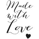 Tampon bois Made with love - Rico Design