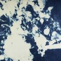 Tissu denim tie and dye haute couture - bleu x 10 cm