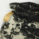 Tissu denim tie and dye haute couture - noir x 10 cm