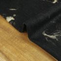 Tissu denim tie and dye haute couture - noir x 10 cm