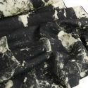 Tissu denim tie and dye haute couture - noir x 10 cm