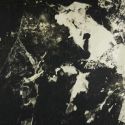 Tissu denim tie and dye haute couture - noir x 10 cm