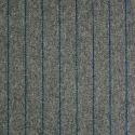 Tissu lainage fin rayures gris chiné haute couture - bleu x 10 cm