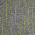 Tissu lainage fin rayures gris chiné haute couture - jaune x 10 cm