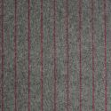Tissu lainage fin rayures gris chiné haute couture - rouge x 10 cm