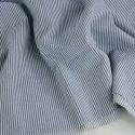 Tissu denim stretch rayures haute couture - bleu clair x 10 cm