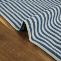 Tissu denim stretch rayures haute couture - bleu x 10 cm