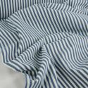 Tissu denim stretch rayures haute couture - bleu x 10 cm