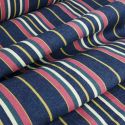 Tissu denim stretch rayures haute couture - multicolore x 10 cm