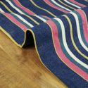 Tissu denim stretch rayures haute couture - multicolore x 10 cm