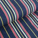 Tissu denim stretch rayures haute couture - multicolore x 10 cm