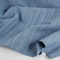Tissu denim tissé rayures haute couture - bleu clair x 10 cm