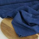 Tissu denim tencel haute couture - bleu x 10 cm