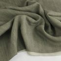 Tissu denim tencel haute couture - vert kaki x 10 cm