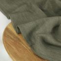 Tissu denim tencel haute couture - vert kaki x 10 cm