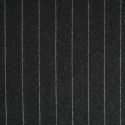 Tissu lainage fin rayures haute couture - gris anthracite x 10 cm