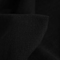 Tissu lin lavé uni - noir x 10 cm