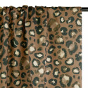Tissu demi-natté canvas motif léopard - marron clair x 10 cm