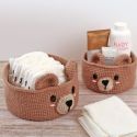Kit crochet 2 corbeilles oursons - Graine créative