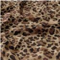 Tissu viscose léopard beige - chocolat x 10 cm