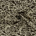 Tissu twill viscose léopard - beige x 10 cm