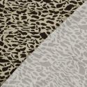 Tissu twill viscose léopard - beige x 10 cm