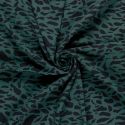 Tissu twill viscose léopard - bleu canard x 10 cm