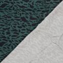 Tissu twill viscose léopard - bleu canard x 10 cm