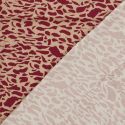 Tissu twill viscose léopard - bordeaux x 10 cm
